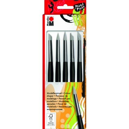 Marabu Modellierpinsel-Set, Silikonspitzen