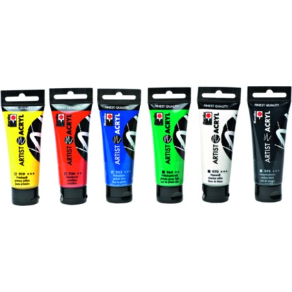 Marabu Acrylfarben-Set "Artist Acryl", 6 x 22 ml