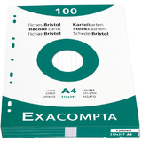 EXACOMPTA Karteikarten, din A4, liniert, weiß