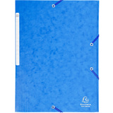 EXACOMPTA Eckspannermappe, din A4, Karton, blau