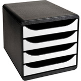EXACOMPTA schubladenbox BIG-BOX, 4 Schbe, wei glnzend