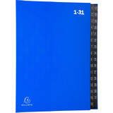 EXACOMPTA Pultordner, din A4, 1-31, 32 Fcher, blau