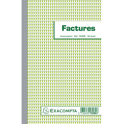 EXACOMPTA Manifold "Factures", 210 x 135 mm, dupli