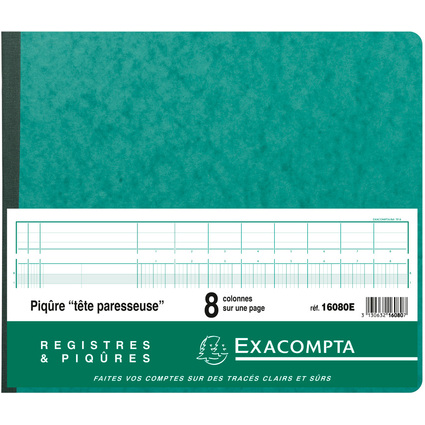EXACOMPTA Geschäftsbuch mit Kopfleiste, 8 Spalten je Seite