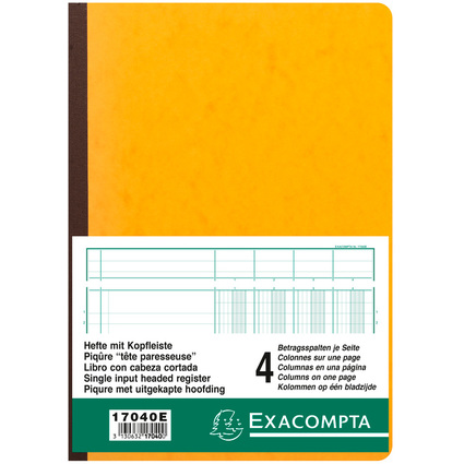 EXACOMPTA Spaltenbuch DIN A4, 4 Spalten je Seite