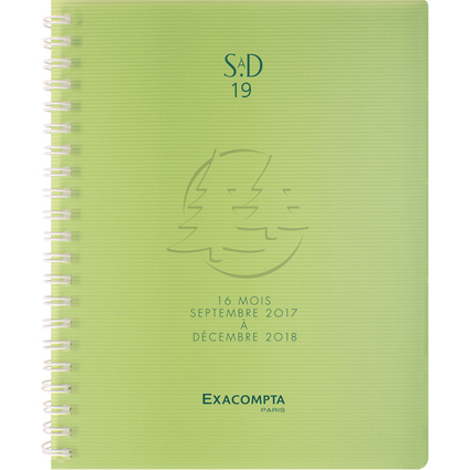 EXACOMPTA Buchkalender SAD 19W, 2025/2026, 2 Seiten/Woche