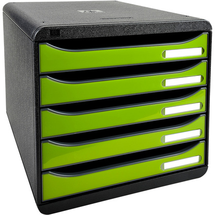 EXACOMPTA Schubladenbox BIG-BOX PLUS, 5 Schbe, lemongrn