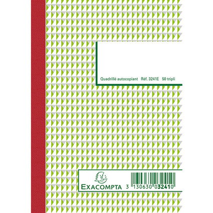 EXACOMPTA Manifold "Quadrillé", 148 x 105 mm, tripli