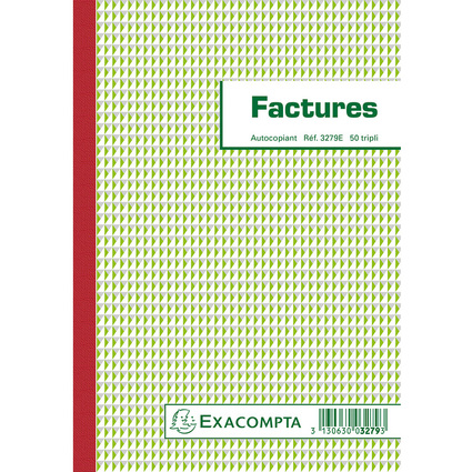 EXACOMPTA Manifold "Factures", 210 x 148 mm, tripli