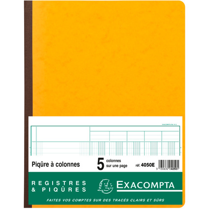 EXACOMPTA Piqre  colonnes, 5 colonnes, 31 lignes