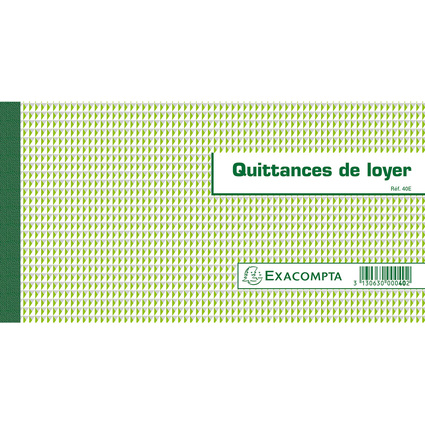 EXACOMPTA Carnet  souche "Quittances de loyer"