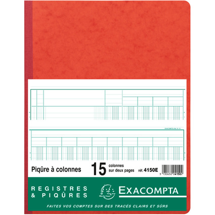 EXACOMPTA Piqre, 15 colonnes sur 2 pages, 33 lignes