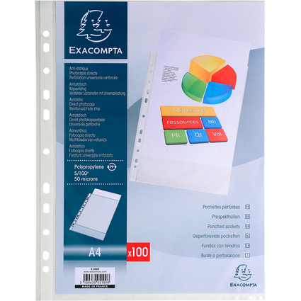 EXACOMPTA Prospekthlle, DIN A4, PP, genarbt, transparent