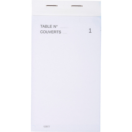 EXACOMPTA Bloc Maître d'Hôtel, 80 x 150 mm vertical, dupli