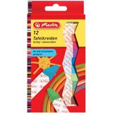 herlitz Wandtafelkreide, farbig sortiert, 12er Karton-Etui