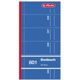 herlitz formularbuch "Bonbuch 801", 90 x 198 mm, sortiert