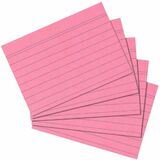 herlitz Karteikarten, din A5, liniert, rosa