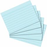 herlitz Karteikarten, din A8, liniert, blau