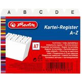 herlitz karteiregister A - Z, PP, a7 quer, wei, 24-teilig