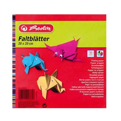 herlitz Faltbltter, 200 x 200 mm, farbig sortiert