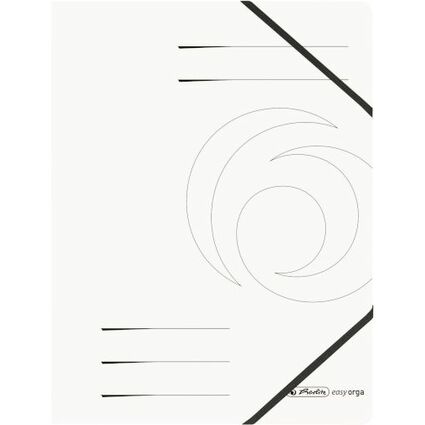 herlitz Eckspannermappe easyorga, A4, Karton, wei