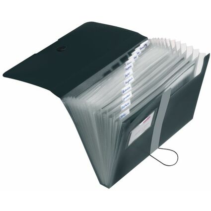 herlitz Fächermappe easy orga to go, 12 Fächer, schwarz
