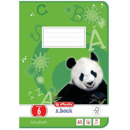 herlitz Schulheft x.book, DIN A5, Lineatur 6 / blanko