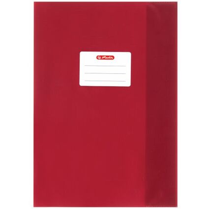 herlitz Heftschoner DIN A4, geprgt (Bast), PP, rot
