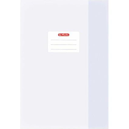 herlitz Heftschoner DIN A4, geprgt (Bast), PP, wei