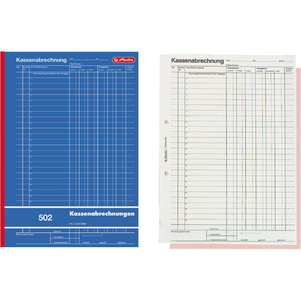 herlitz Formularbuch "Kassenabrechnung 502", DIN A4