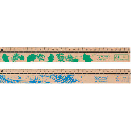 herlitz Holzlineal GREENline, 300 mm