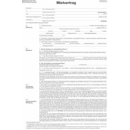 herlitz Vordruck "Mietvertrag", DIN A4, 4-seitig