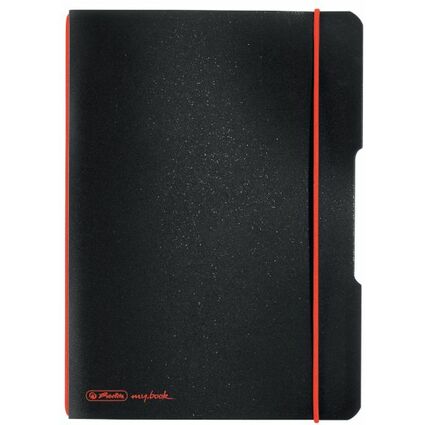 herlitz Notizheft my.book flex, A5, PP-Cover, schwarz