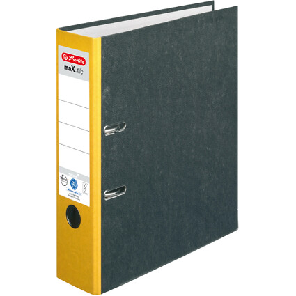 herlitz Ordner maX.file nature, Rückenbreite: 80 mm, gelber