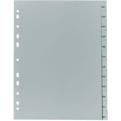 herlitz Kunststoff-Register, Monate, A4, 12-teilig