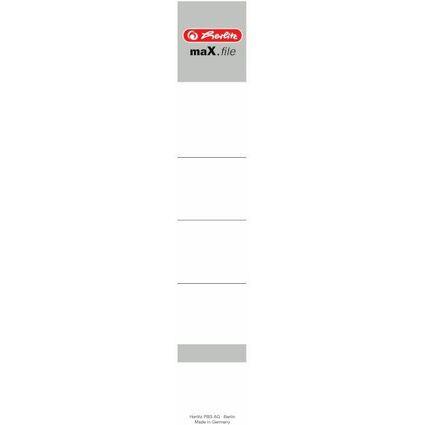 herlitz Ordnerrücken-Einsteckschilder maX.file, 30 x 190 mm