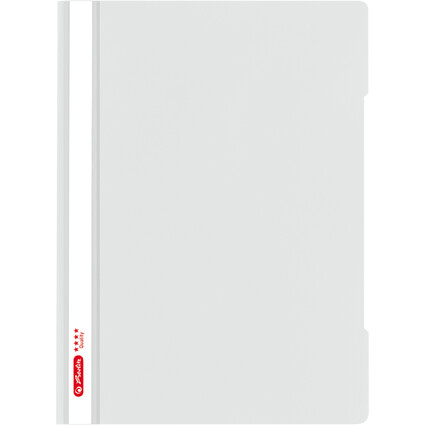 herlitz Schnellhefter "Quality", DIN A4, PP-Folie, grau