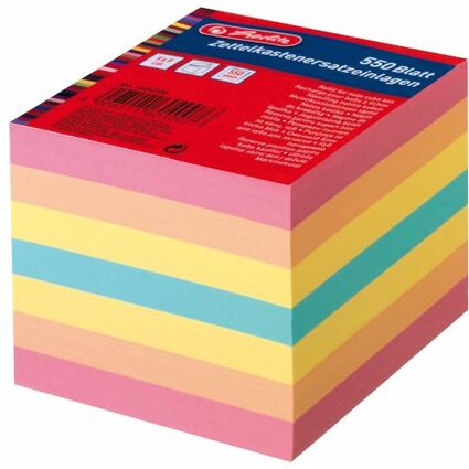 herlitz Zettelboxeinlagen, 90 x 90 mm, farbig