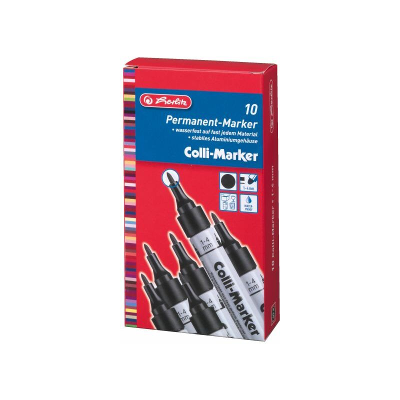 Herlitz Permanent Marker /"Collimarker/" Rundspitze schwarz