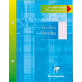Clairefontaine feuillets mobiles perforés, 170 x 220 mm