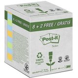 Post-it haftnotizen Recycling Notes, 76 x 76 mm, farbig