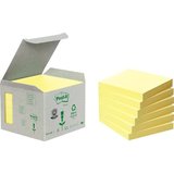 Post-it haftnotizen Recycling, 76 x 76 mm, gelb