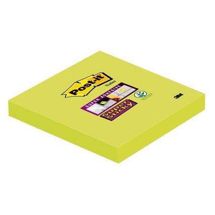 Post-it Haftnotizen Super Sticky Notes, 76 x 76 mm, lindgrn