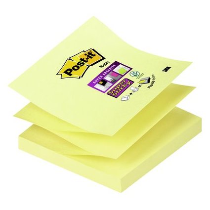 Post-it Super Sticky Z-Notes, 76 x 76 mm, kanariengelb
