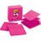 Post-it Haftnotizen Super Sticky Z-Notes, 101 x 101 mm, pink