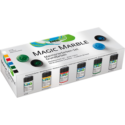 KREUL Marmorierfarbe "Magic Marble", Set Grundfarben