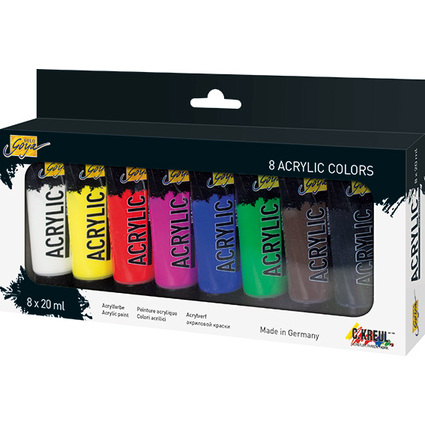 KREUL Acrylfarbe SOLO Goya Acrylic, 20 ml, 8er-Set