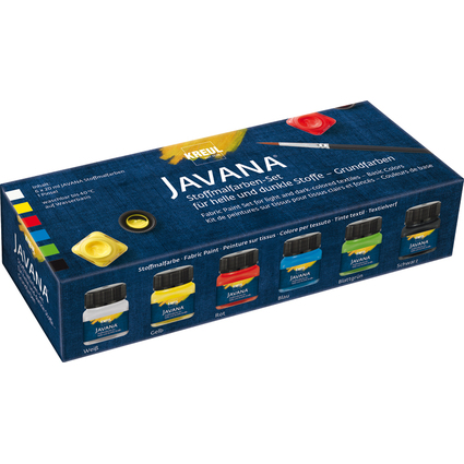 KREUL Textilfarbe JAVANA, Creativset 6 x 20 ml