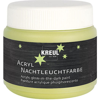 KREUL Acryl-Nachtleuchtfarbe, 150 ml, gelb