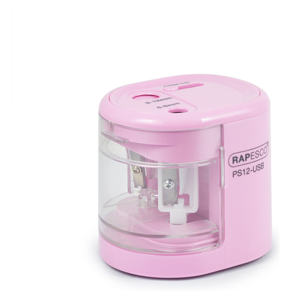 RAPESCO Elektrischer Doppel-Spitzer PS12-USB, rosa